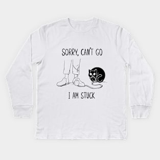 Sorry, can't go, i am stuck Kids Long Sleeve T-Shirt